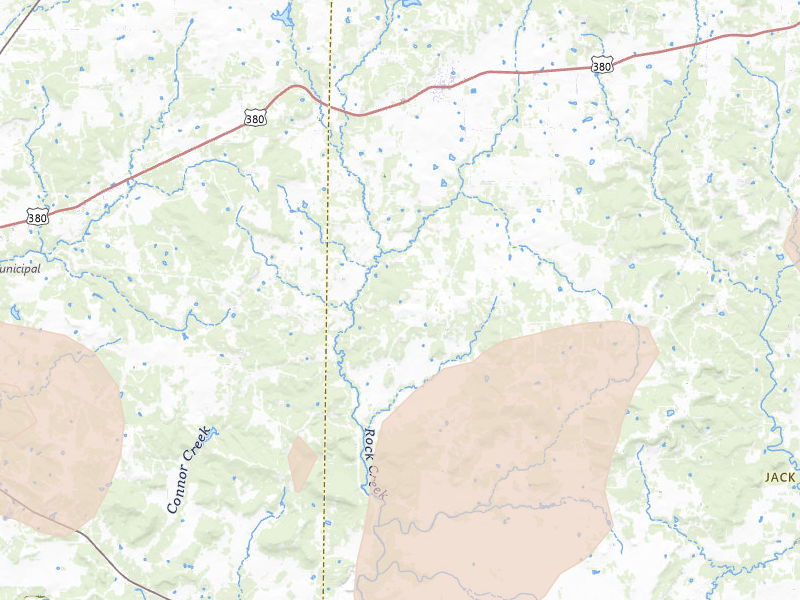Radar-estimated hail-size map of the storm over Bryson, TX on May 10, 2026