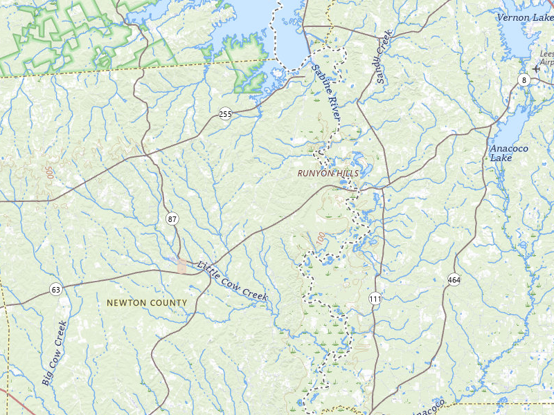 Radar-estimated hail-size map of the storm over Burkeville, TX on Jul 6, 2026