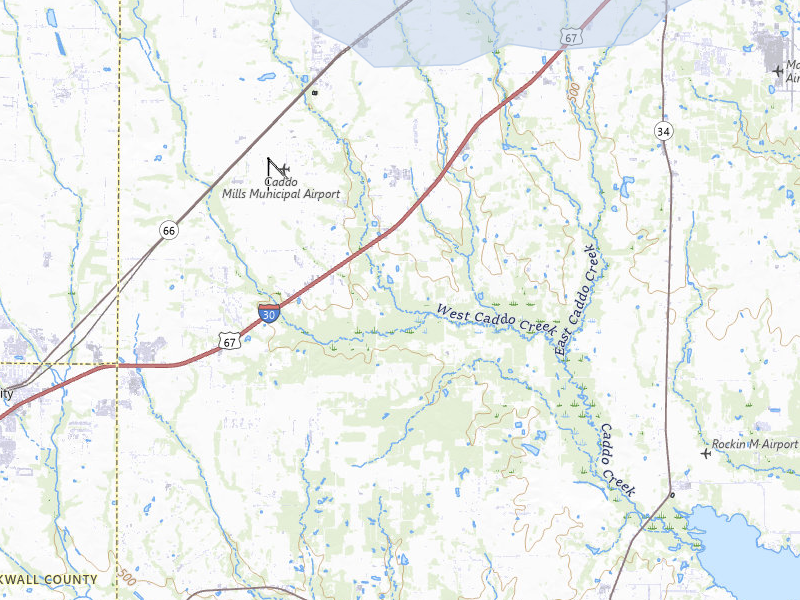 NEXRAD radar-signature map of the hail storm over Caddo Mills, TX on Jul 6, 2026
