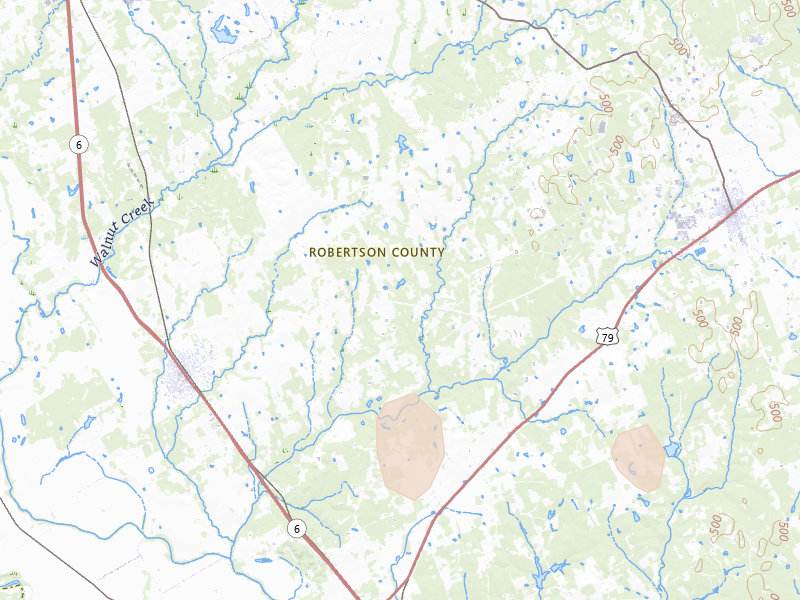 Radar-estimated hail-size map of the storm over Calvert, TX on Aug 28, 2026