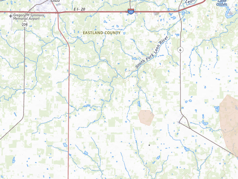 Radar-estimated hail-size map of the storm over Carbon, TX on May 24, 2026