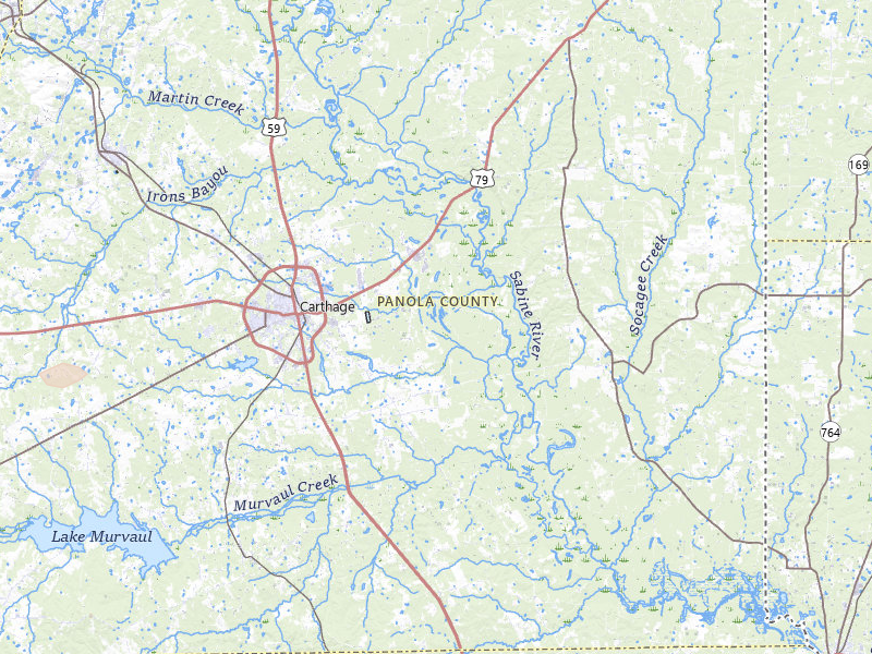 Radar-estimated hail-size map of the storm over Carthage, TX on May 8, 2026