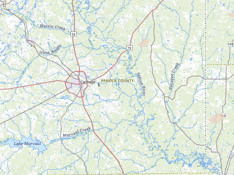 Radar-estimated hail-size map of the storm over Carthage, TX on May 22, 2026