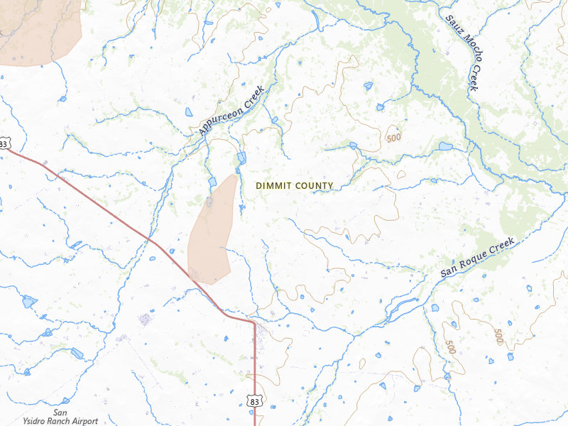 Radar-estimated hail-size map of the storm over Catarina, TX on May 10, 2026