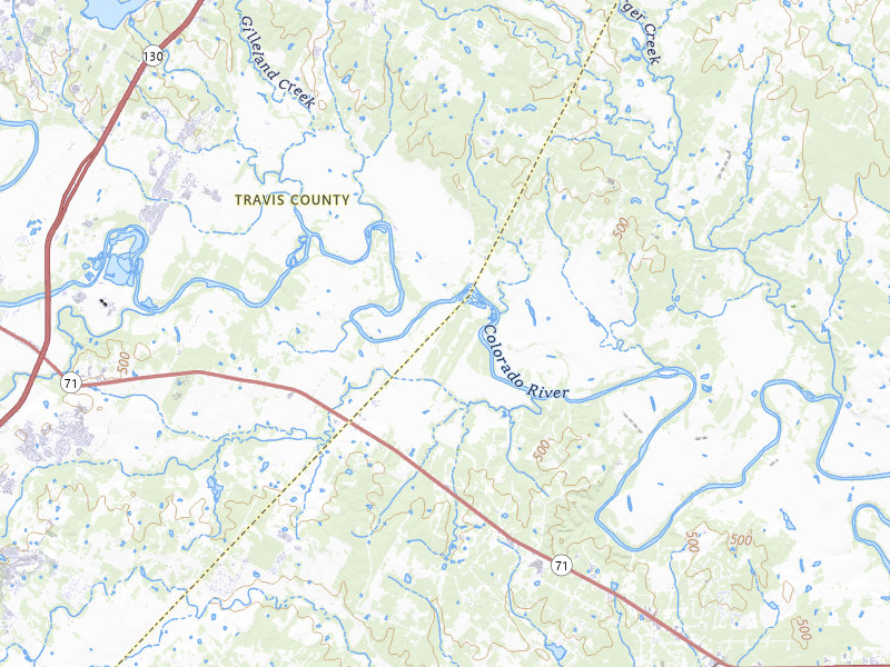 Radar-estimated hail-size map of the storm over Cedar Creek, TX on Apr 9, 2026