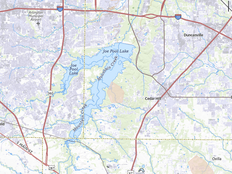 Radar-estimated hail-size map of the storm over Cedar Hill, TX