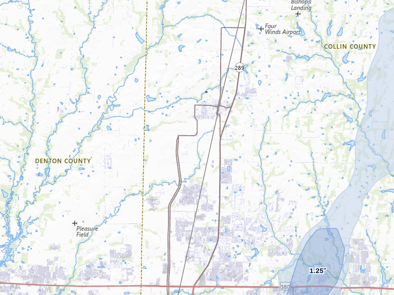 NEXRAD radar-signature map of the hail storm over Celina, TX on Mar 6, 2026
