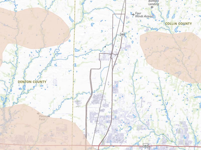 Radar-estimated hail-size map of the storm over Celina, TX on Jun 18, 2026