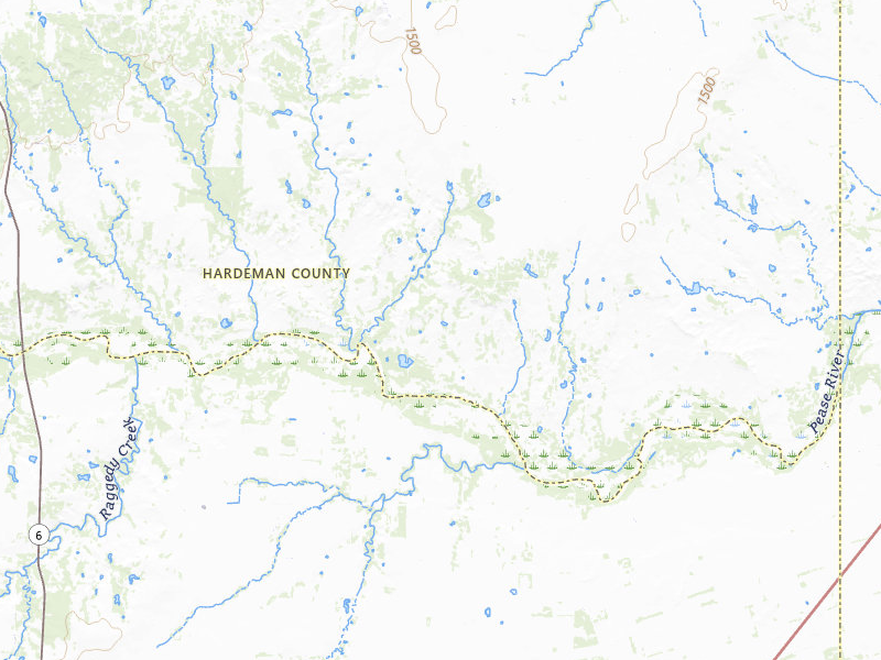 Radar-estimated hail-size map of the storm over Chillicothe, TX on Apr 3, 2026