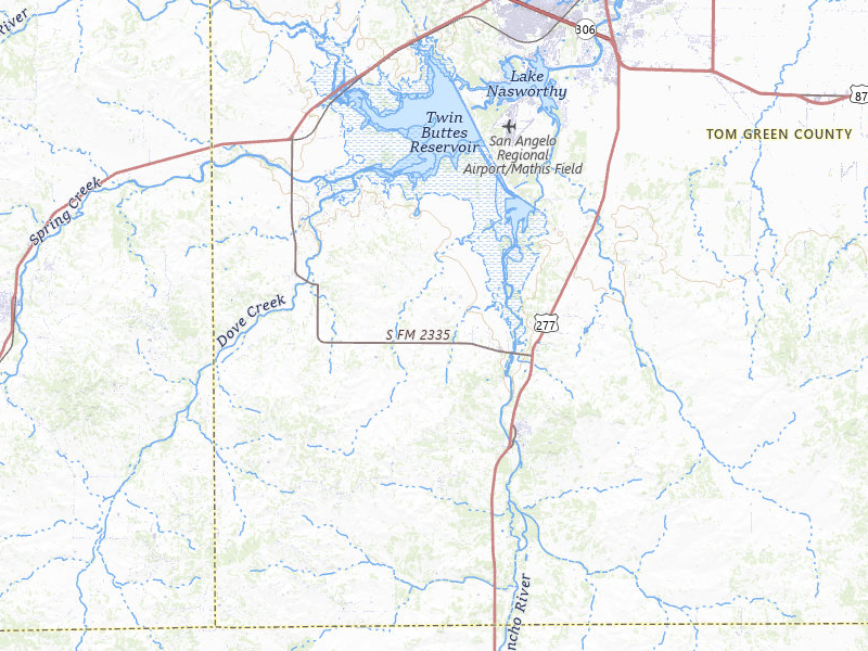 Radar-estimated hail-size map of the storm over Christoval, TX on Jul 6, 2026