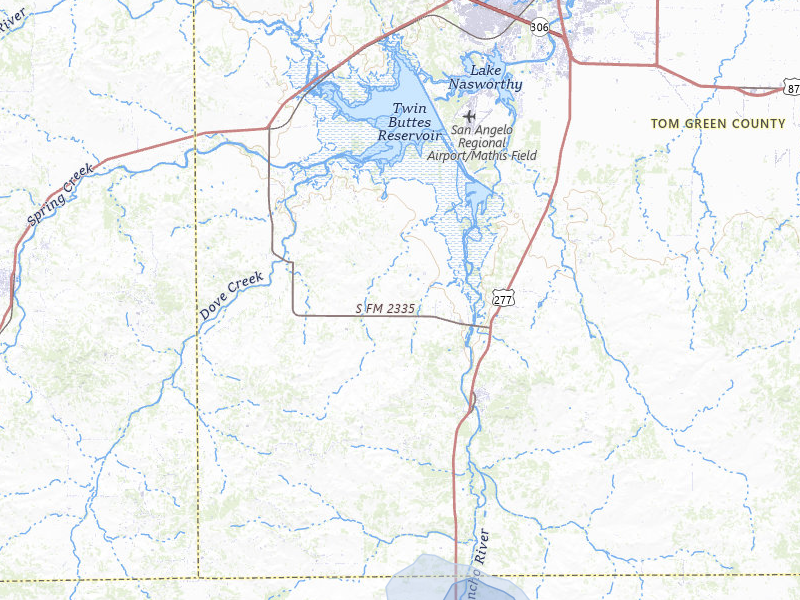 NEXRAD radar-signature map of the hail storm over Christoval, TX on Jul 6, 2026
