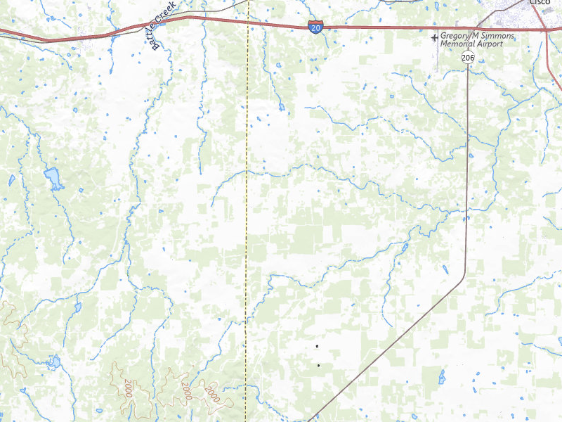 Radar-estimated hail-size map of the storm over Cisco, TX on May 28, 2026