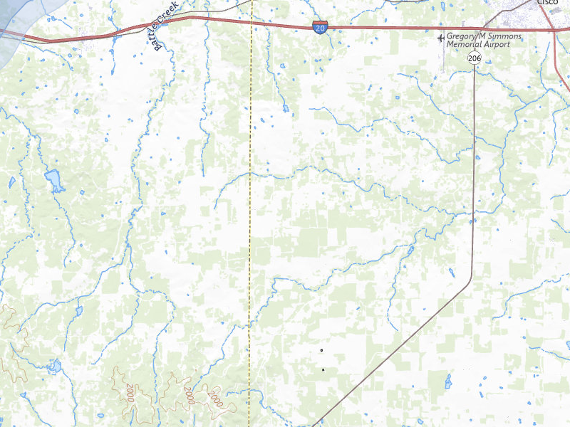 NEXRAD radar-signature map of the hail storm over Cisco, TX on Jun 6, 2026