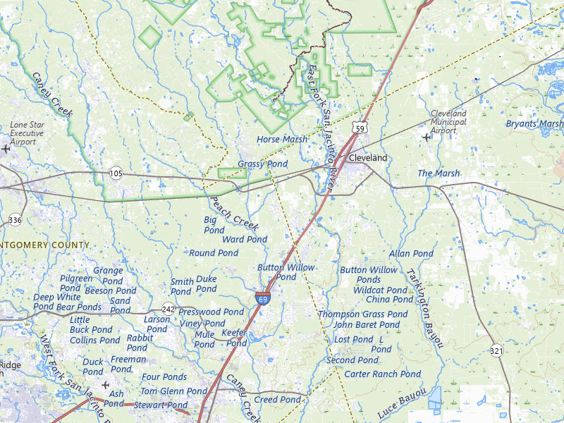 Radar-estimated hail-size map of the storm over Cleveland, TX on Mar 8, 2026