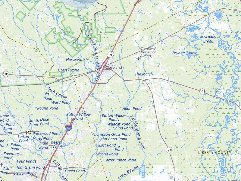 NEXRAD radar-signature map of the hail storm over Cleveland, TX on Aug 22, 2026