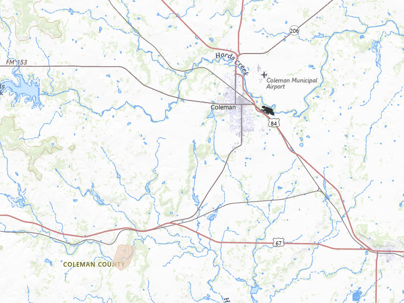 Radar-estimated hail-size map of the storm over Coleman, TX on May 22, 2026