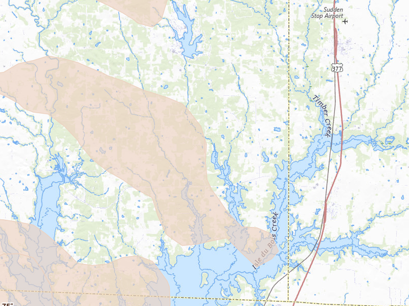 Radar-estimated hail-size map of the storm over Collinsville, TX