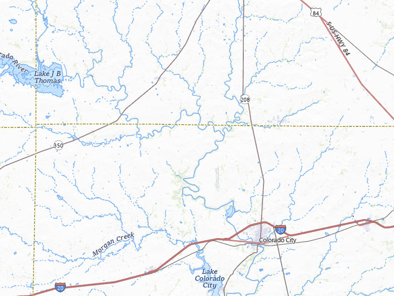 Radar-estimated hail-size map of the storm over Colorado City, TX on Jul 18, 2026