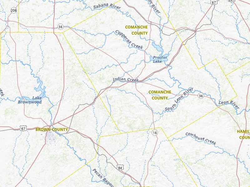 Radar-estimated hail-size map of the storm over Comanche, TX on Apr 12, 2026