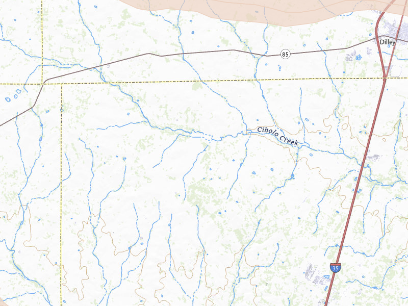 Radar-estimated hail-size map of the storm over Cotulla, TX on Apr 30, 2026