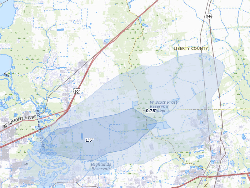 NEXRAD radar-signature map of the hail storm over Crosby, TX on Mar 7, 2026
