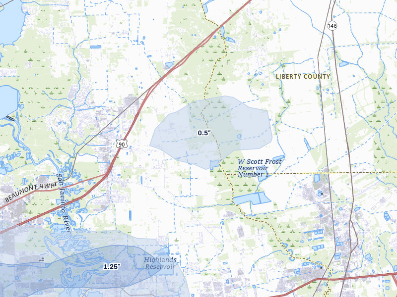 NEXRAD radar-signature map of the hail storm over Crosby, TX on May 10, 2026
