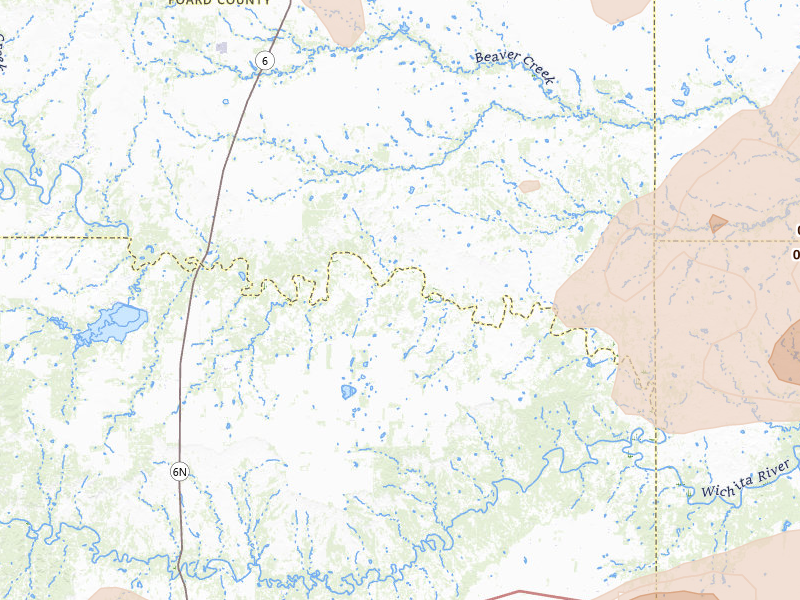 Radar-estimated hail-size map of the storm over Crowell, TX on Apr 1, 2026