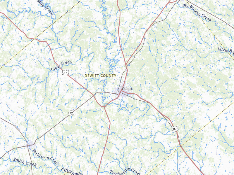 Radar-estimated hail-size map of the storm over Cuero, TX on Jan 9, 2026