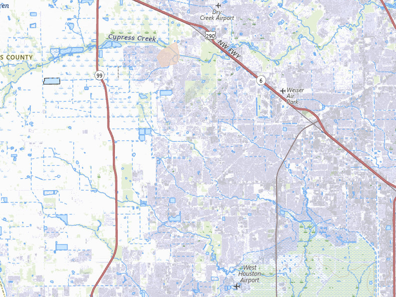 Radar-estimated hail-size map of the storm over Cypress, TX on Mar 7, 2026