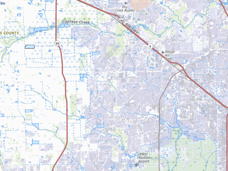 Radar-estimated hail-size map of the storm over Cypress, TX on Jun 19, 2026