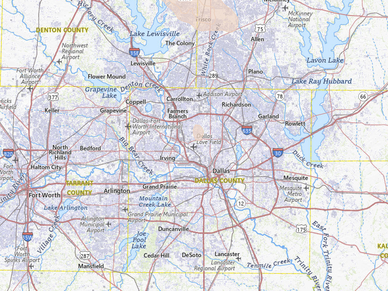 Radar-estimated hail-size map of the storm over Dallas, TX on Jun 18, 2026