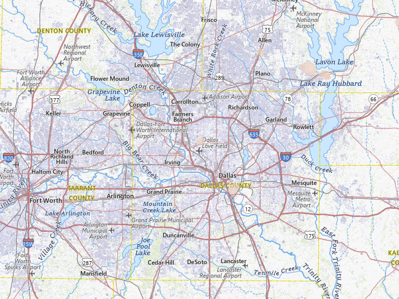 Radar-estimated hail-size map of the storm over Dallas, TX on Jun 19, 2026