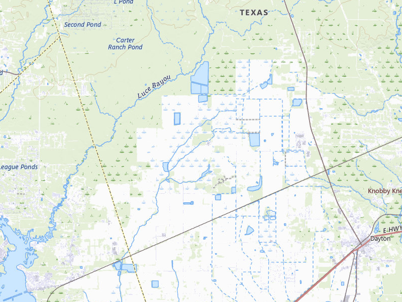 Radar-estimated hail-size map of the storm over Dayton, TX on May 10, 2026