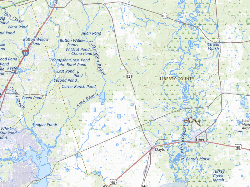 NEXRAD radar-signature map of the hail storm over Dayton, TX on Jun 6, 2026