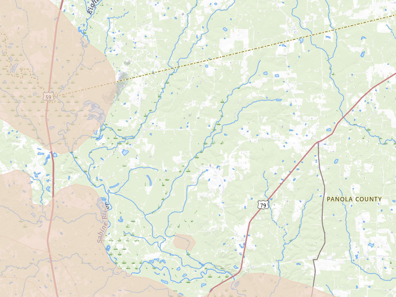 Radar-estimated hail-size map of the storm over De Berry, TX on Apr 24, 2026