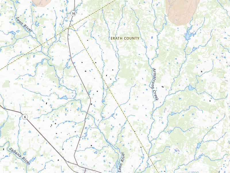 Radar-estimated hail-size map of the storm over De Leon, TX on May 24, 2026