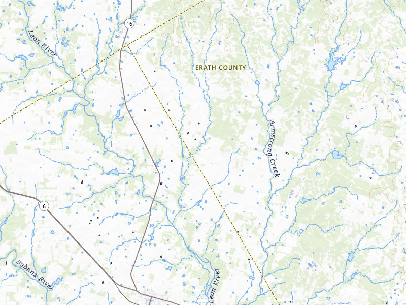 NEXRAD radar-signature map of the hail storm over De Leon, TX on Jul 5, 2026