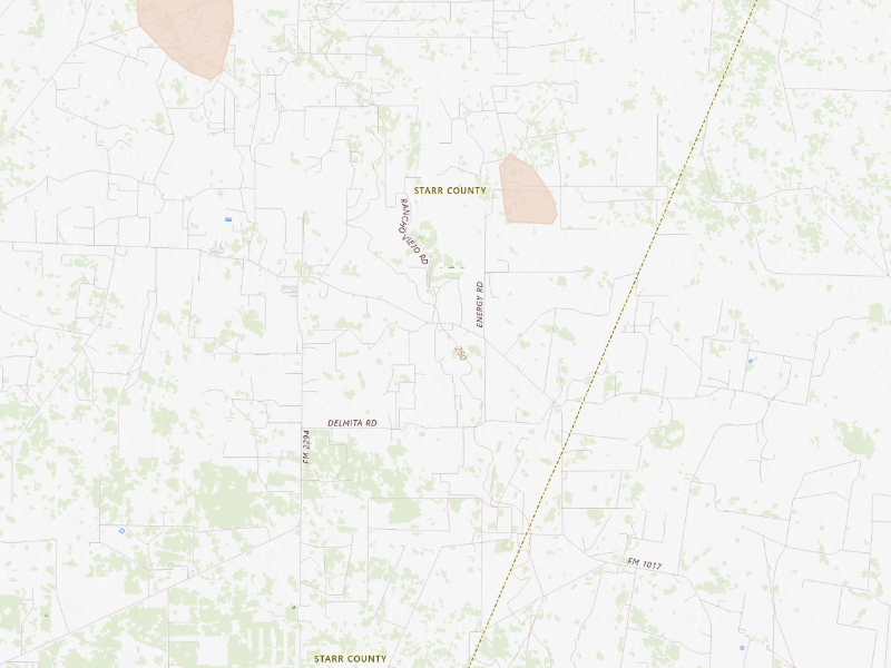 Radar-estimated hail-size map of the storm over Delmita, TX