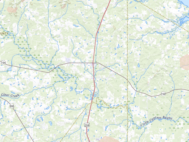 Radar-estimated hail-size map of the storm over Diana, TX on May 22, 2026