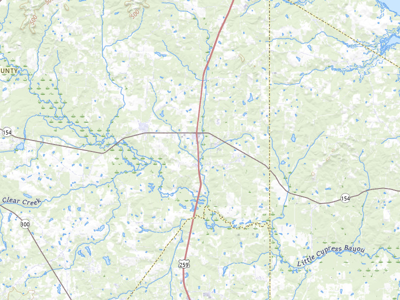Radar-estimated hail-size map of the storm over Diana, TX on May 23, 2026