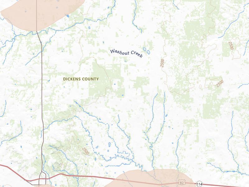 Radar-estimated hail-size map of the storm over Dickens, TX on May 15, 2026