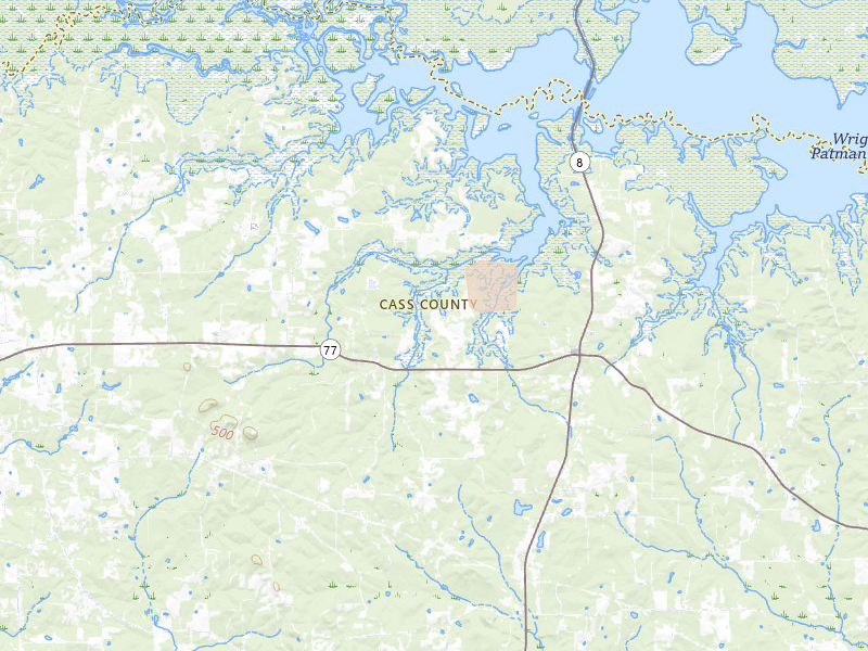 Radar-estimated hail-size map of the storm over Douglassville, TX on Jul 6, 2026