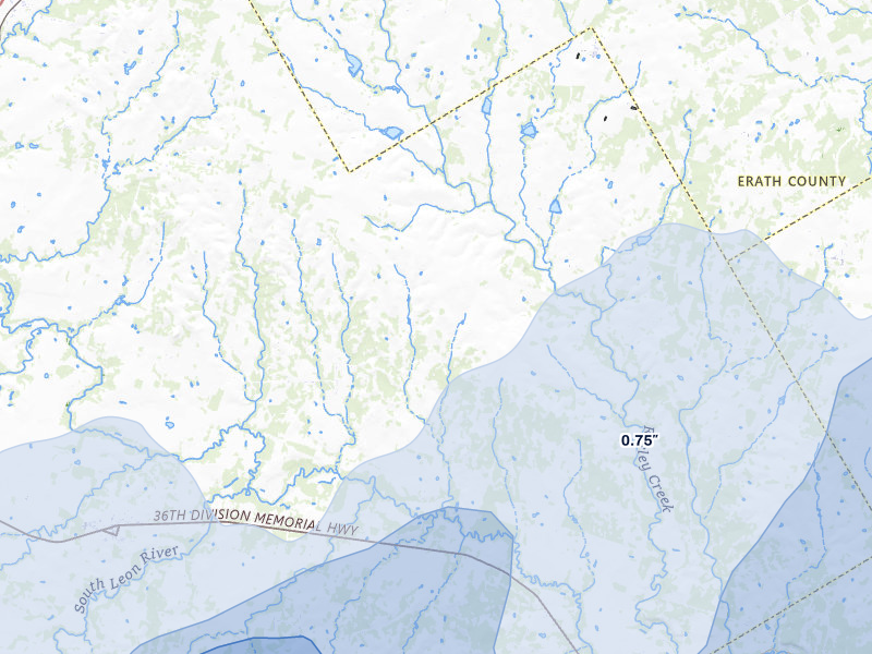 NEXRAD radar-signature map of the hail storm over Dublin, TX on Jun 6, 2026