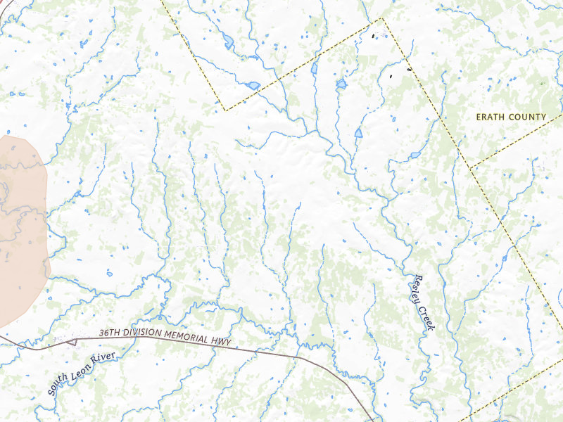 Radar-estimated hail-size map of the storm over Dublin, TX on Jun 19, 2026