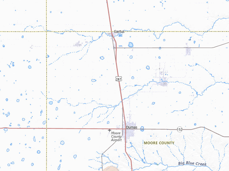 Radar-estimated hail-size map of the storm over Dumas, TX on Jul 24, 2026