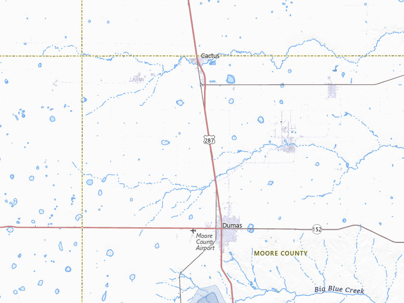 NEXRAD radar-signature map of the hail storm over Dumas, TX on Jul 24, 2026