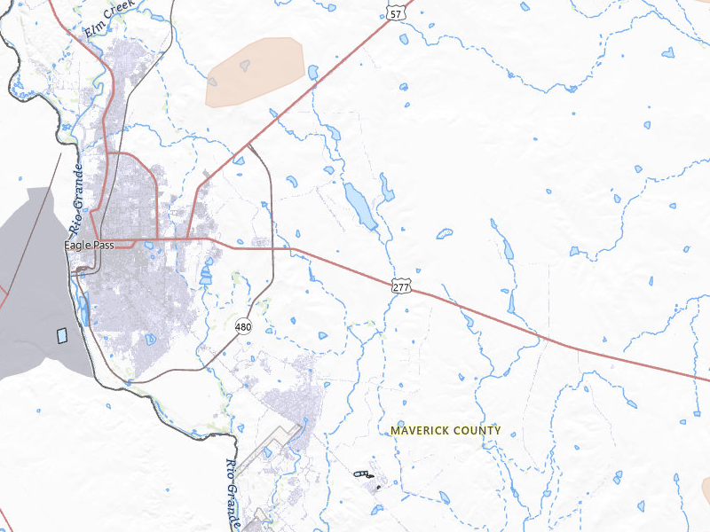 Radar-estimated hail-size map of the storm over Eagle Pass, TX on May 26, 2026