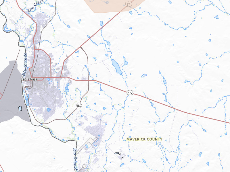 Radar-estimated hail-size map of the storm over Eagle Pass, TX on Jun 6, 2026