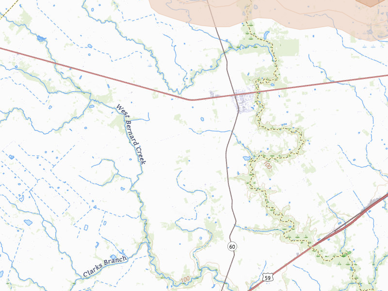 Radar-estimated hail-size map of the storm over East Bernard, TX on Apr 30, 2026