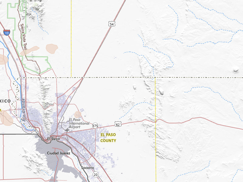 Radar-estimated hail-size map of the storm over El Paso, TX on Jun 14, 2026